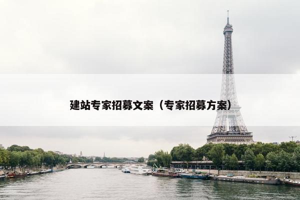 建站专家招募文案（专家招募方案）