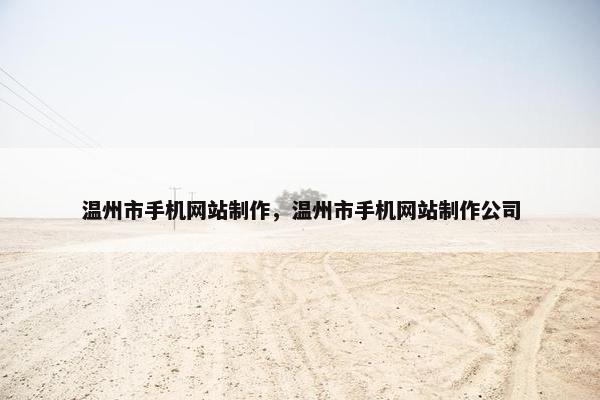 温州市手机网站制作，温州市手机网站制作公司