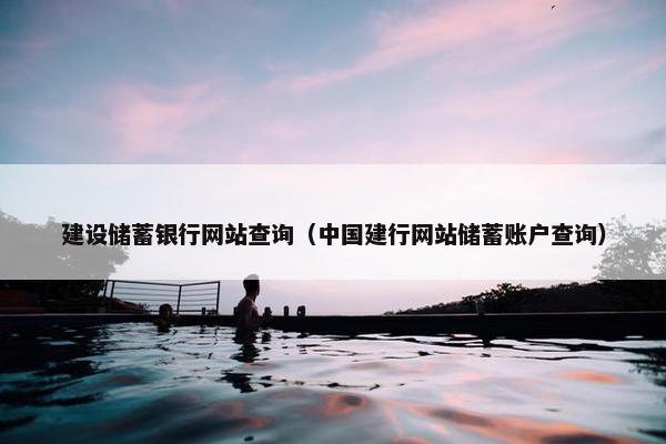 建设储蓄银行网站查询（中国建行网站储蓄账户查询）