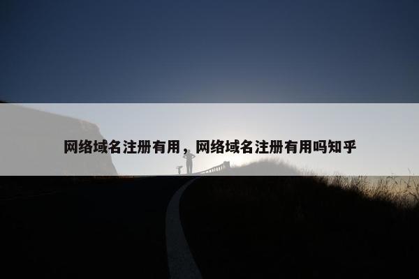 网络域名注册有用，网络域名注册有用吗知乎