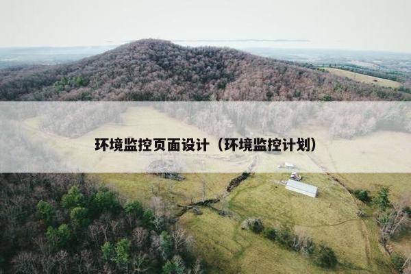 环境监控页面设计（环境监控计划）