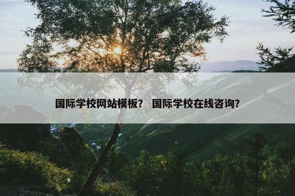 国际学校网站模板？ 国际学校在线咨询？