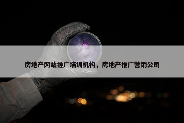 房地产网站推广培训机构，房地产推广营销公司