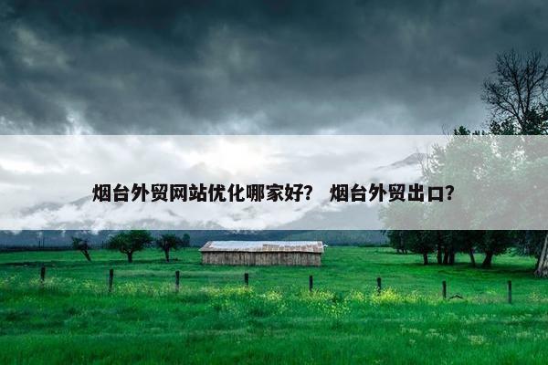 烟台外贸网站优化哪家好？ 烟台外贸出口？