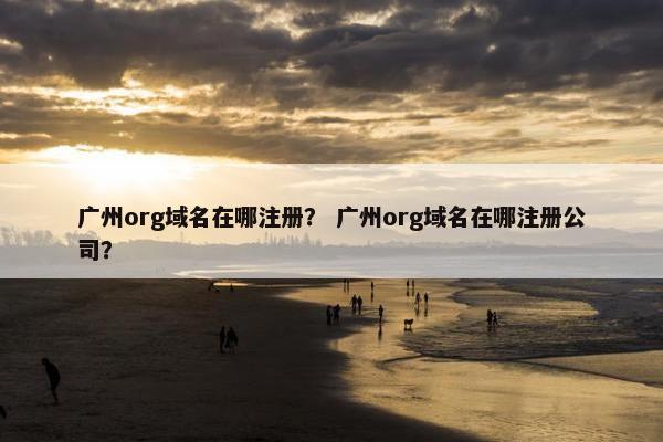 广州org域名在哪注册？ 广州org域名在哪注册公司？