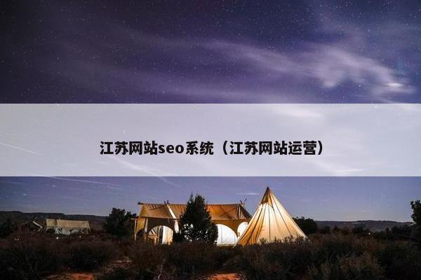 江苏网站seo系统（江苏网站运营）
