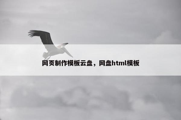 网页制作模板云盘，网盘html模板