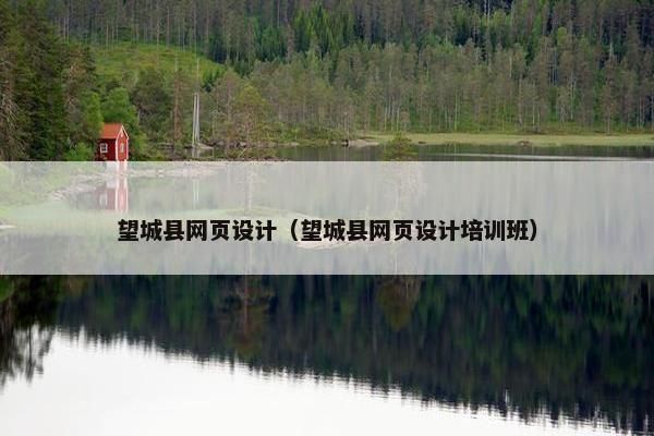望城县网页设计（望城县网页设计培训班）