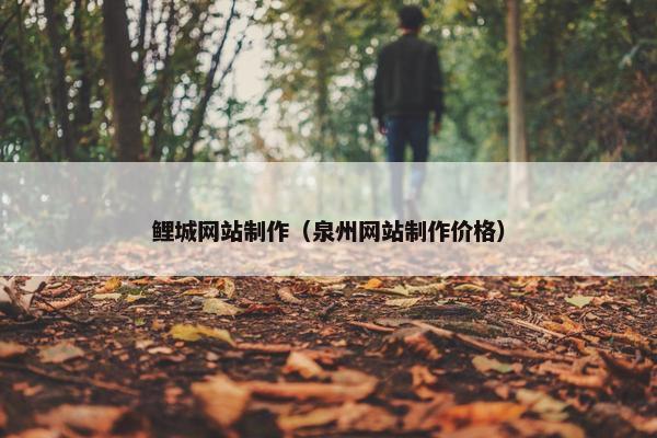 鲤城网站制作（泉州网站制作价格）