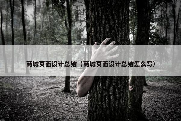 商城页面设计总结（商城页面设计总结怎么写）