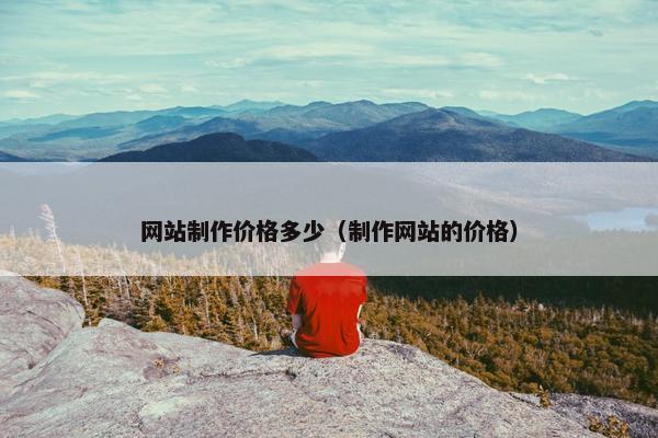网站制作价格多少（制作网站的价格）