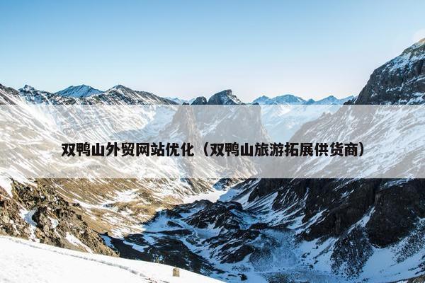 双鸭山外贸网站优化（双鸭山旅游拓展供货商）