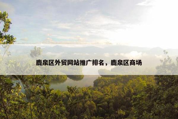 鹿泉区外贸网站推广排名，鹿泉区商场