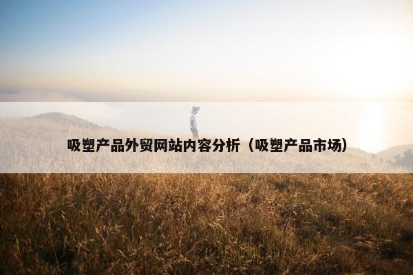 吸塑产品外贸网站内容分析（吸塑产品市场）