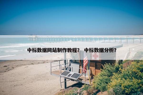 中标数据网站制作教程？ 中标数据分析？