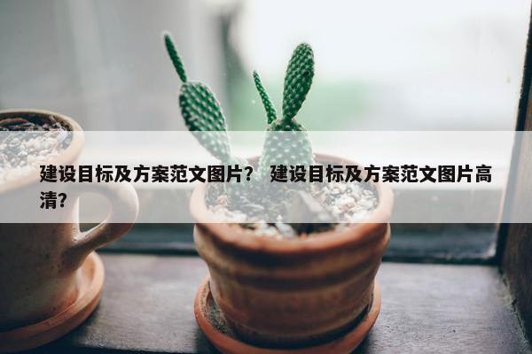 建设目标及方案范文图片？ 建设目标及方案范文图片高清？