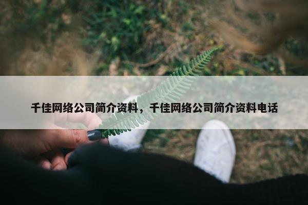 千佳网络公司简介资料，千佳网络公司简介资料电话