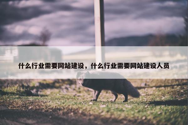 什么行业需要网站建设，什么行业需要网站建设人员