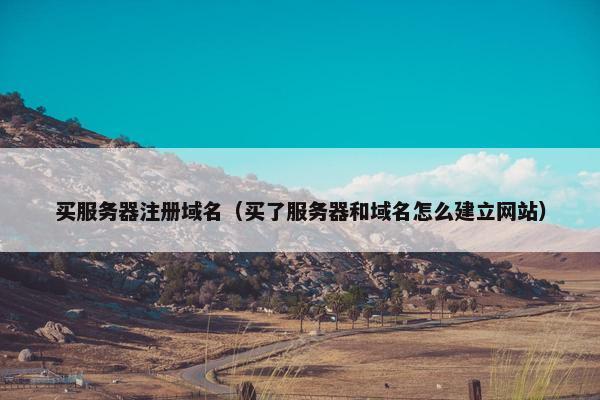 买服务器注册域名（买了服务器和域名怎么建立网站）