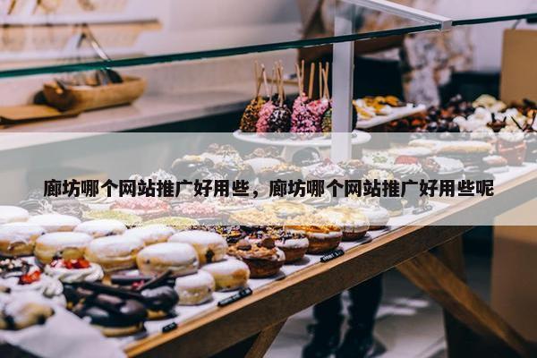 廊坊哪个网站推广好用些，廊坊哪个网站推广好用些呢