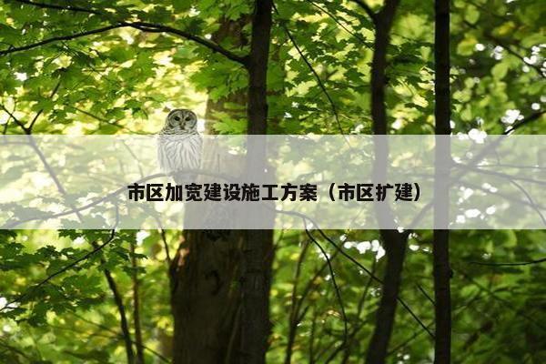 市区加宽建设施工方案（市区扩建）