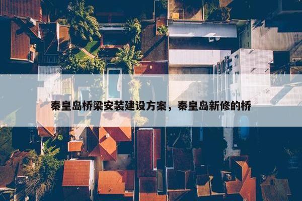 秦皇岛桥梁安装建设方案，秦皇岛新修的桥