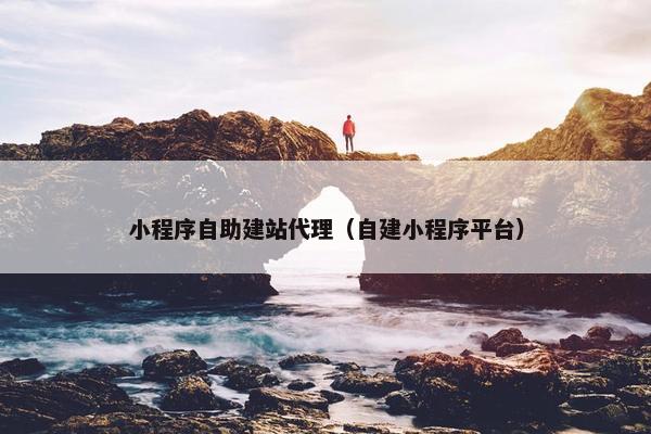 小程序自助建站代理（自建小程序平台）