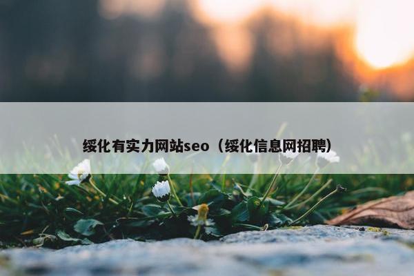 绥化有实力网站seo（绥化信息网招聘）