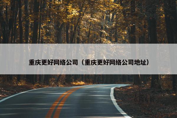 重庆更好网络公司（重庆更好网络公司地址）