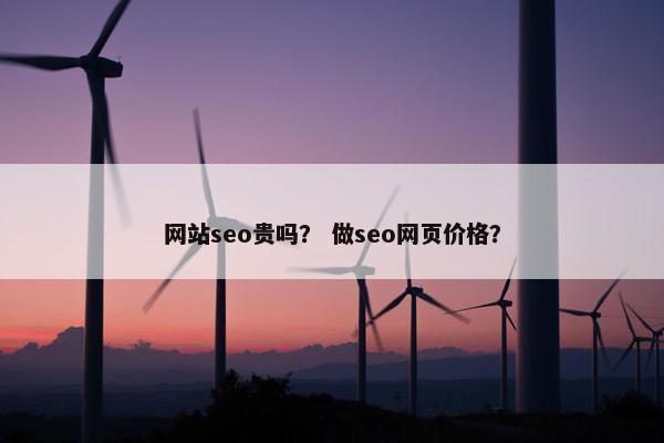 网站seo贵吗？ 做seo网页价格？