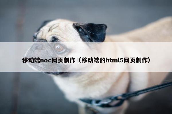 移动端noc网页制作（移动端的html5网页制作）