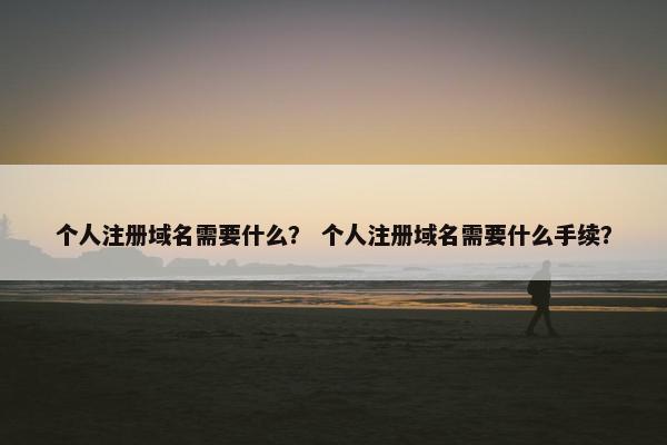 个人注册域名需要什么？ 个人注册域名需要什么手续？
