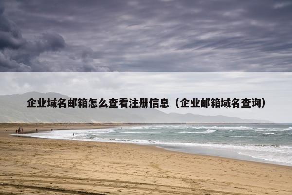 企业域名邮箱怎么查看注册信息（企业邮箱域名查询）