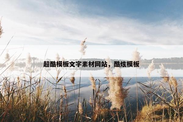 超酷模板文字素材网站，酷炫模板