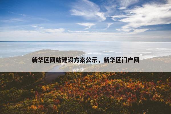 新华区网站建设方案公示，新华区门户网