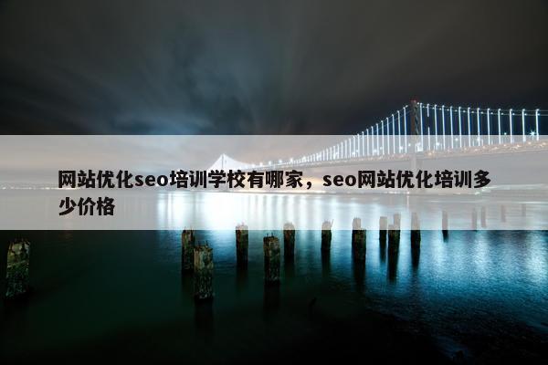网站优化seo培训学校有哪家，seo网站优化培训多少价格