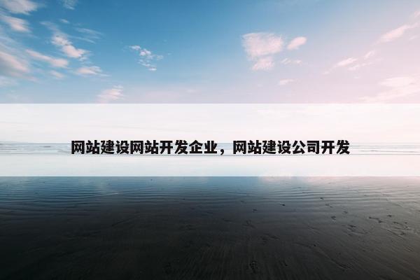 网站建设网站开发企业，网站建设公司开发
