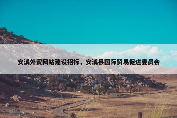 安溪外贸网站建设招标，安溪县国际贸易促进委员会