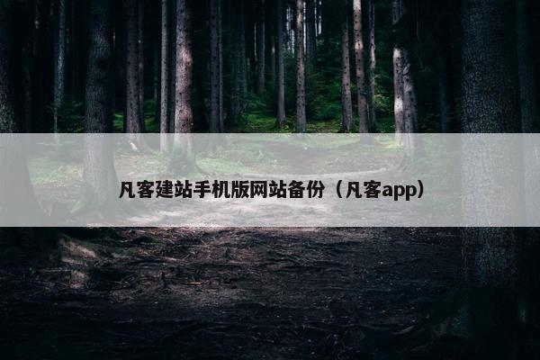 凡客建站手机版网站备份（凡客app）