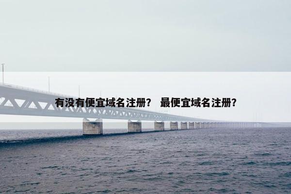 有没有便宜域名注册？ 最便宜域名注册？