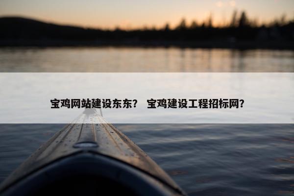 宝鸡网站建设东东？ 宝鸡建设工程招标网？