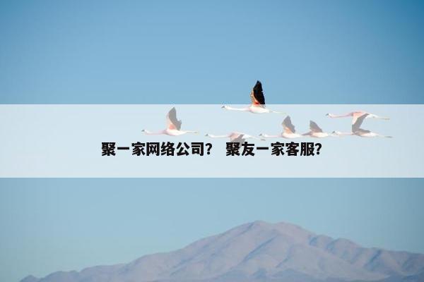 聚一家网络公司？ 聚友一家客服？