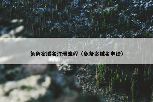免备案域名注册流程（免备案域名申请）