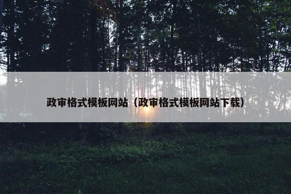 政审格式模板网站（政审格式模板网站下载）
