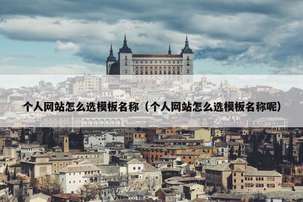 个人网站怎么选模板名称（个人网站怎么选模板名称呢）