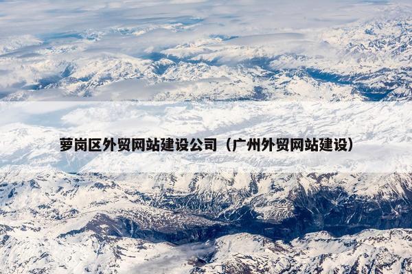 萝岗区外贸网站建设公司（广州外贸网站建设）