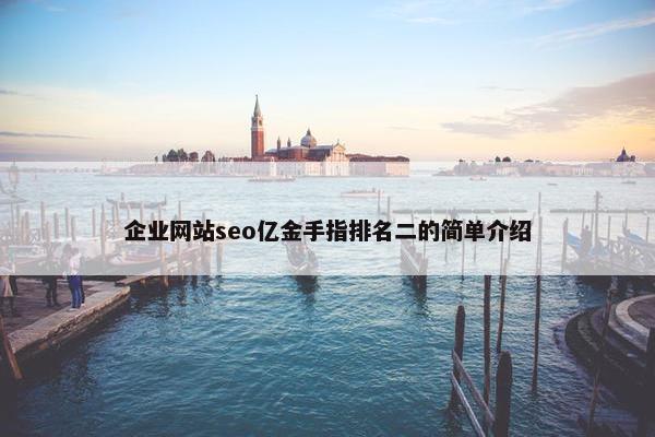企业网站seo亿金手指排名二的简单介绍