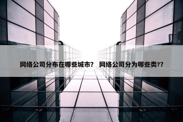 网络公司分布在哪些城市？ 网络公司分为哪些类?？
