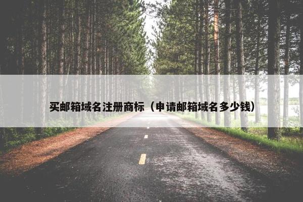 买邮箱域名注册商标（申请邮箱域名多少钱）