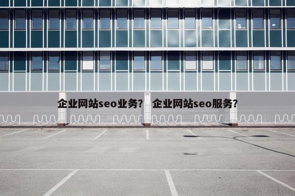 企业网站seo业务？ 企业网站seo服务？